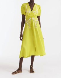 SALONI Lea Dress In Bright Lemon Shop Premium Outlets at Shop Simon